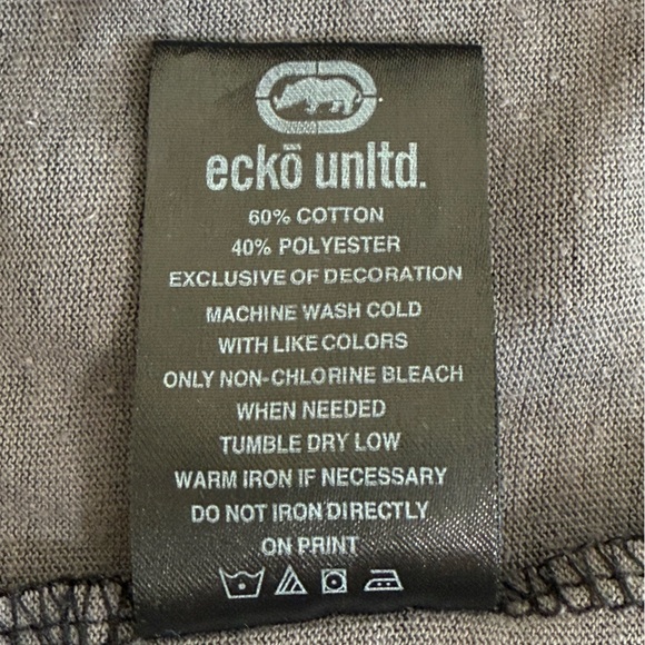 ECKO Unltd Men's Short Sleeve T-Shirt Graphic Tee Gray Black Camo Large V-Neck - Picture 12 of 12